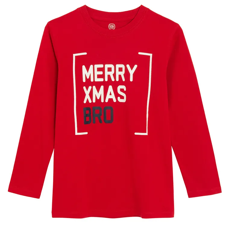 Cool Club, Bluzka chłopięca z długim rękawem, czerwona