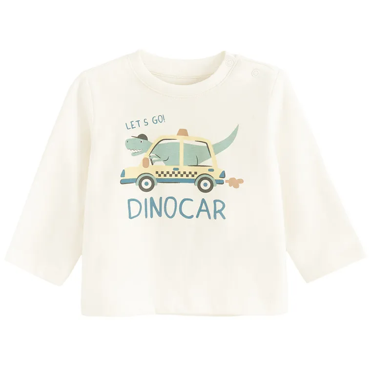 Cool Club, Bluzka chłopięca z długim rękawem, ecru