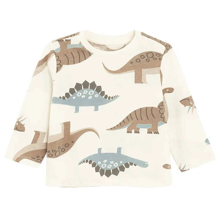 Cool Club, Bluzka chłopięca z długim rękawem, ecru