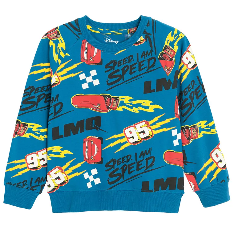 Cool Club, Bluzka chłopięca z długim rękawem, granatowa, Auta