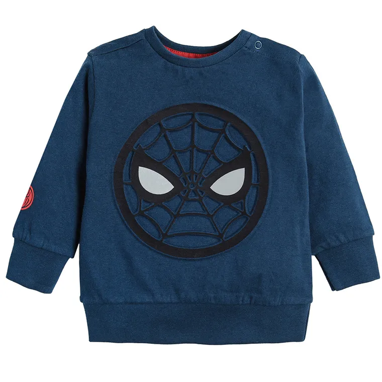 Cool Club, Bluzka chłopięca z długim rękawem, granatowa, Spider-Man