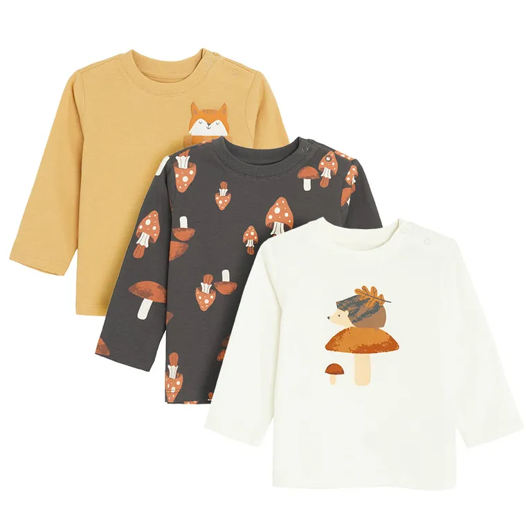 Cool Club, Bluzka chłopięca z długim rękawem, mix, zestaw, 3 szt.