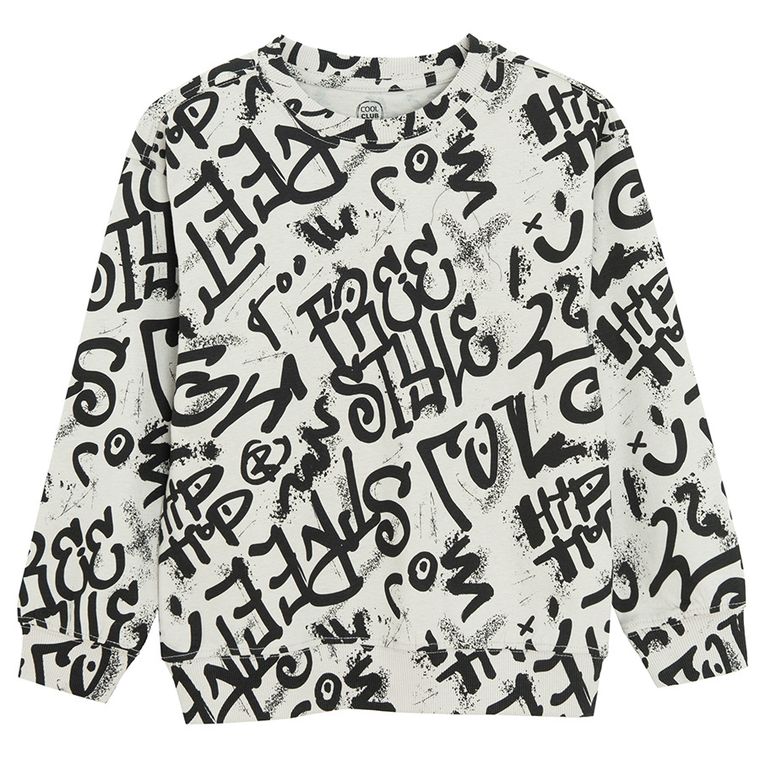 Cool Club, Bluzka chłopięca z długim rękawem, szara