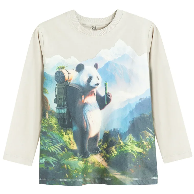 Cool Club, Bluzka chłopięca z długim rękawem, szara