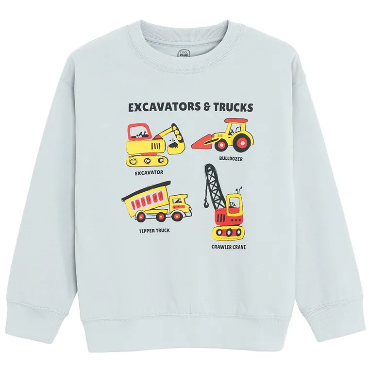 Cool Club, Bluzka chłopięca z długim rękawem, szara