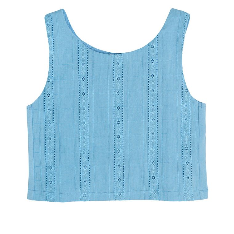 Cool Club, Bluzka dziewczęca bez rękawów, niebieska