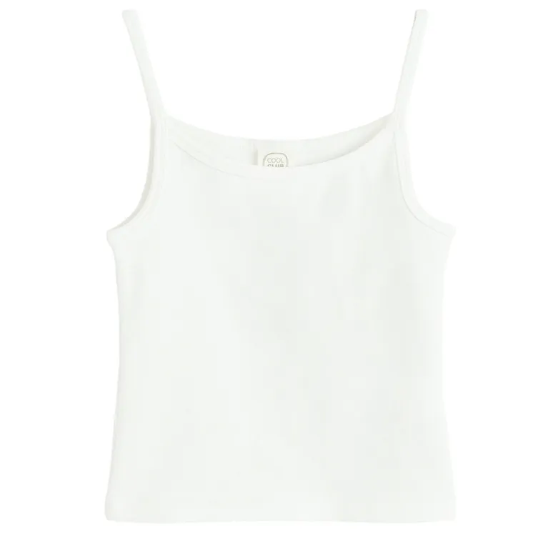 Cool Club, Bluzka dziewczęca na ramiączka, biała