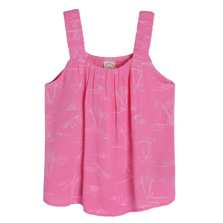 Cool Club, Bluzka dziewczęca na ramiączka, różowa