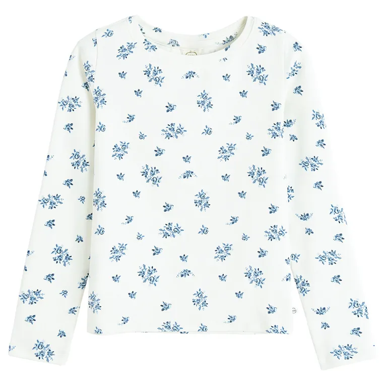 Cool Club, Bluzka dziewczęca z długim rękawem, biała