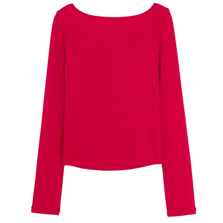 Cool Club, Bluzka dziewczęca z długim rękawem, czerwona