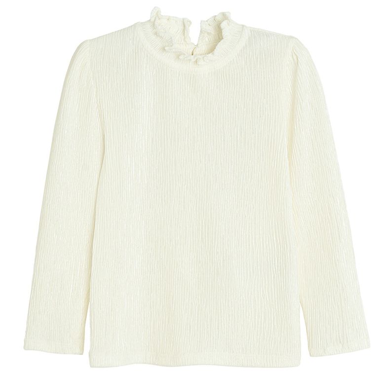 Cool Club, Bluzka dziewczęca z długim rękawem, ecru