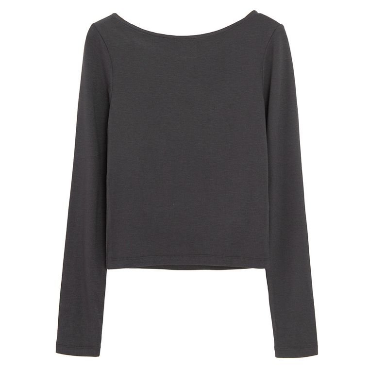 Cool Club, Bluzka dziewczęca z długim rękawem, grafitowa