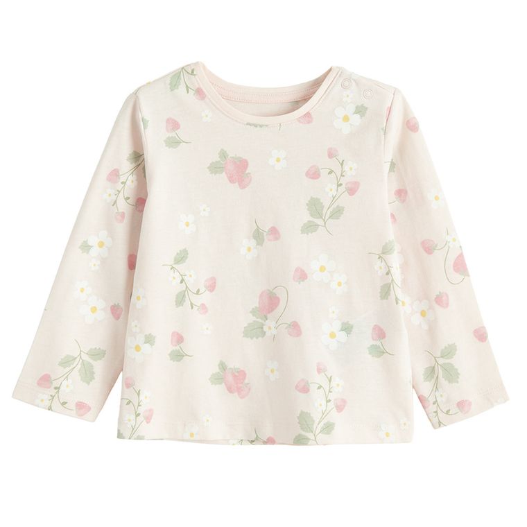 Cool Club, Bluzka dziewczęca z długim rękawem, różowa