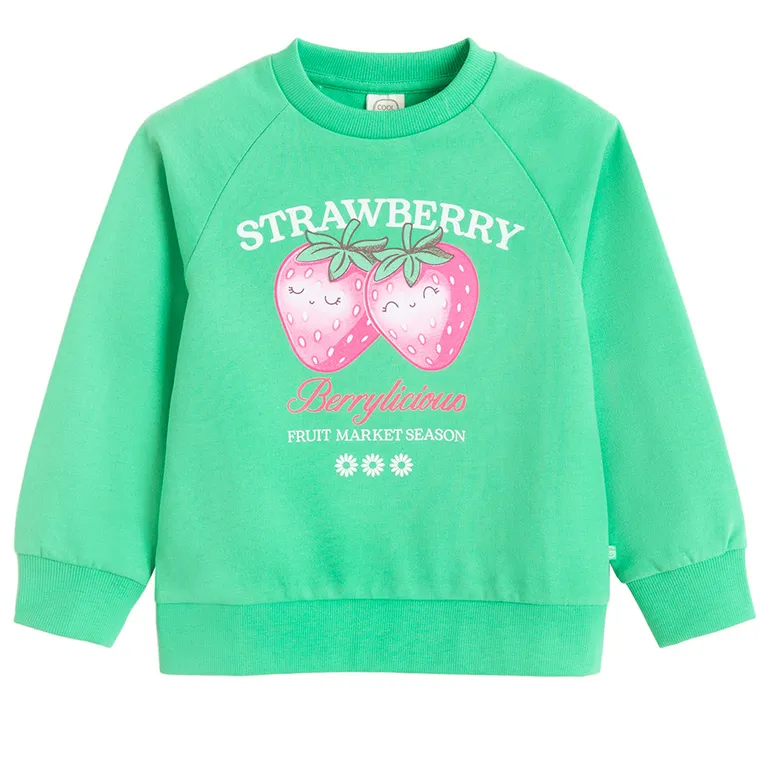 Cool Club, Bluzka dziewczęca z długim rękawem, zielona