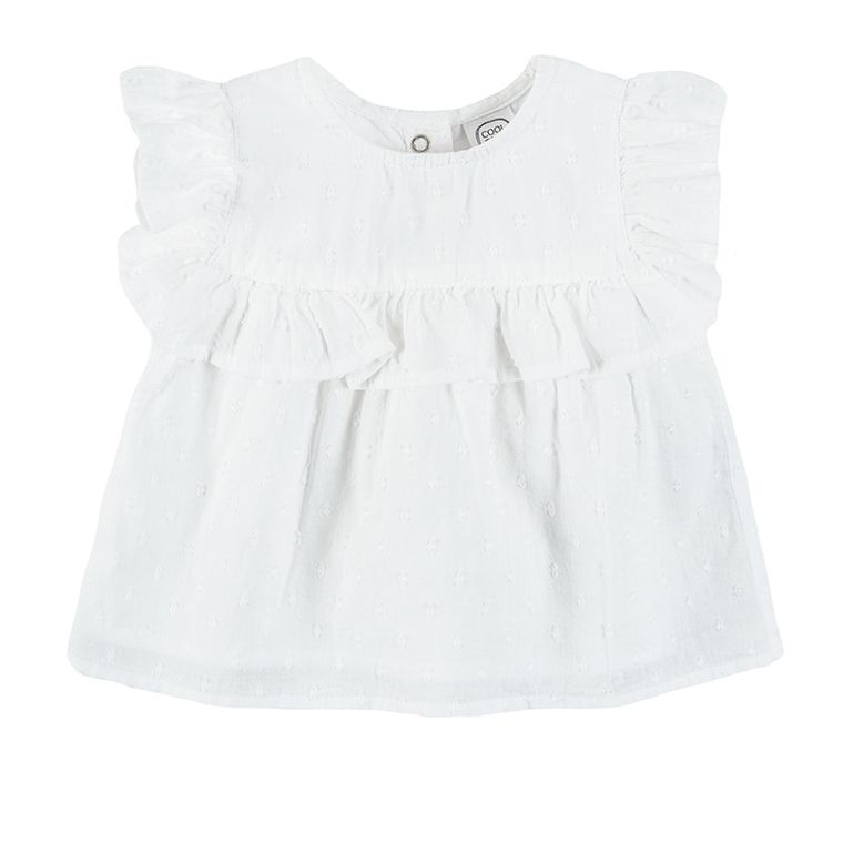 Cool Club, Bluzka dziewczęca z krótkim rękawem, biała