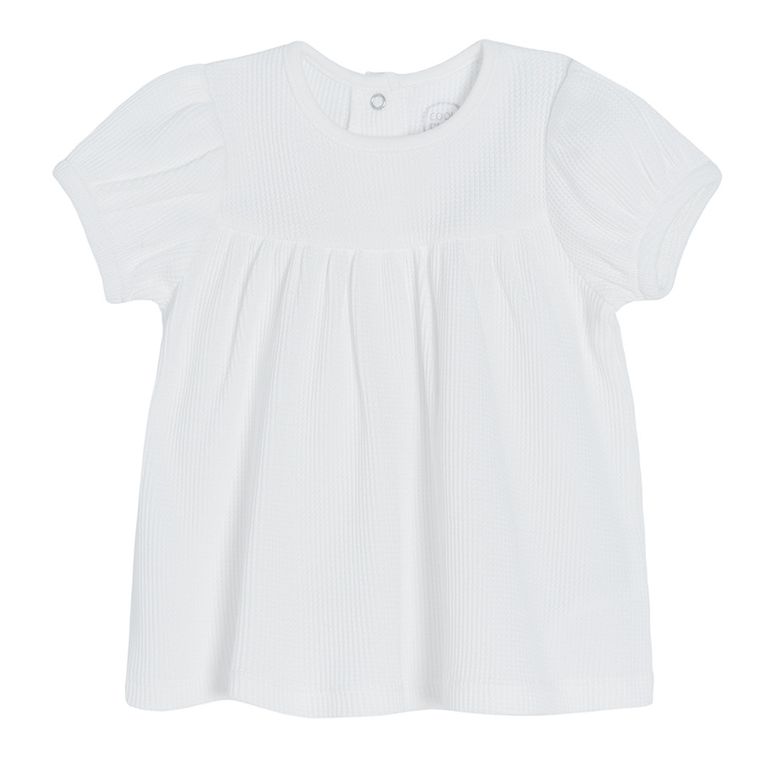 Cool Club, Bluzka dziewczęca z krótkim rękawem, biała