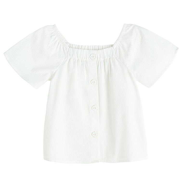 Cool Club, Bluzka dziewczęca z krótkim rękawem, biała