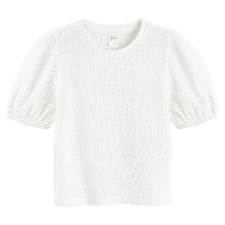 Cool Club, Bluzka dziewczęca z krótkim rękawem, biała