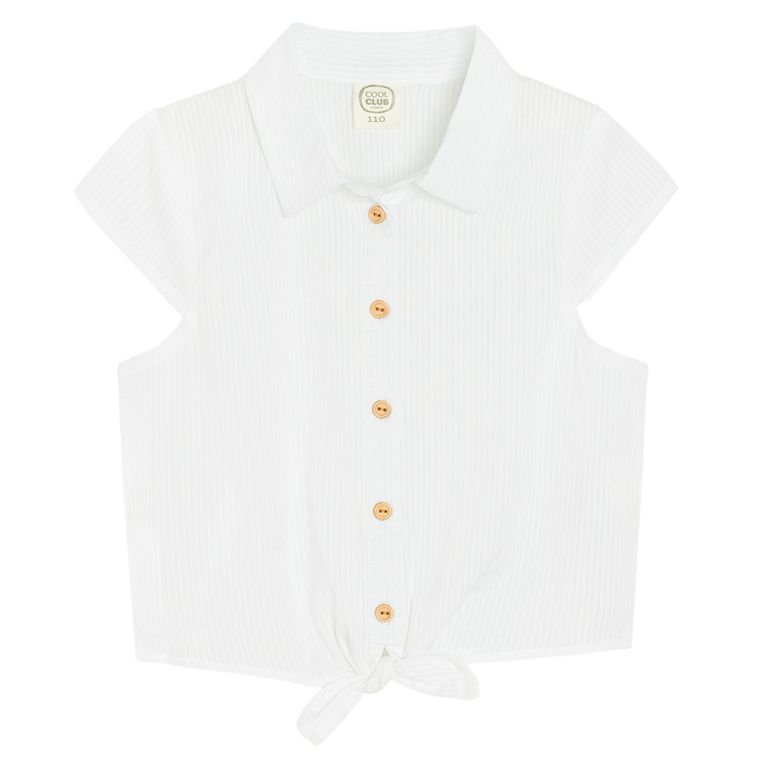 Cool Club, Bluzka dziewczęca z krótkim rękawem, biała