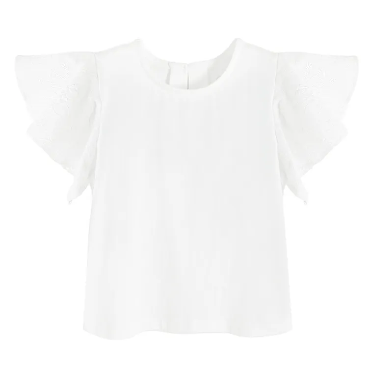 Cool Club, Bluzka dziewczęca z krótkim rękawem, biała