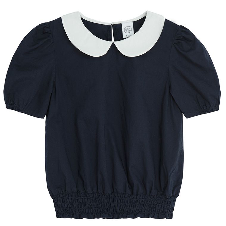 Cool Club, Bluzka dziewczęca z krótkim rękawem, granatowa