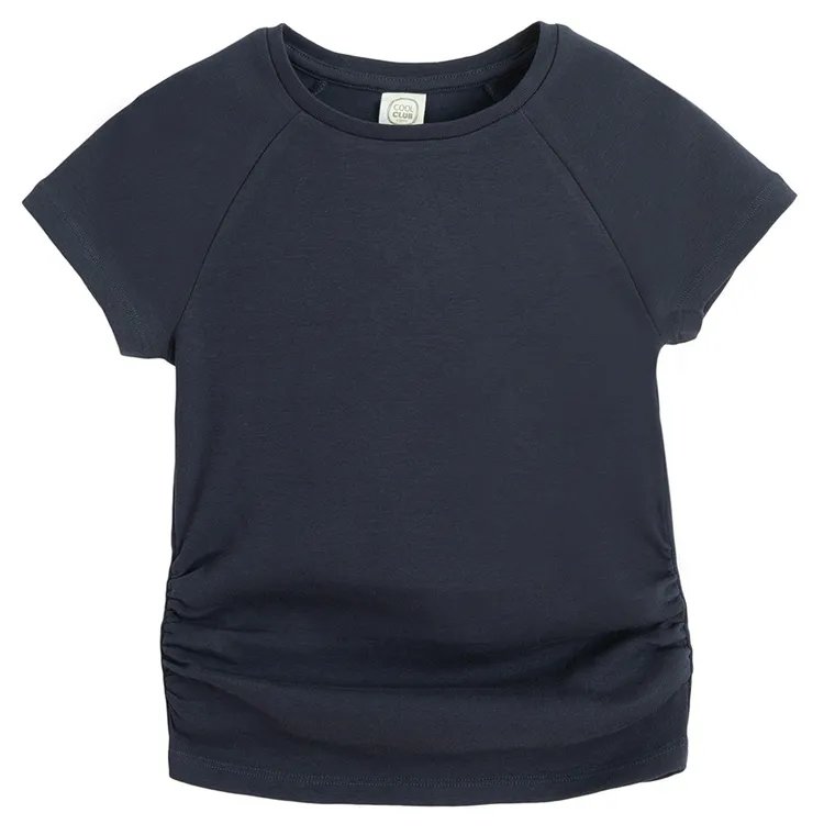 Cool Club, Bluzka dziewczęca z krótkim rękawem, granatowa