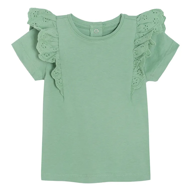 Cool Club, Bluzka dziewczęca z krótkim rękawem, khaki