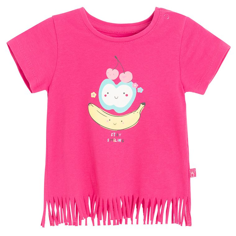 Cool Club, Bluzka dziewczęca z krótkim rękawem, różowa