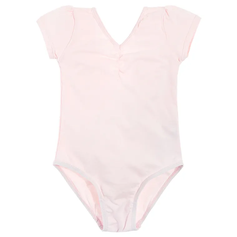 Cool Club, Body baletowe dziewczęce z krótkim rękawem, jasnoróżowe