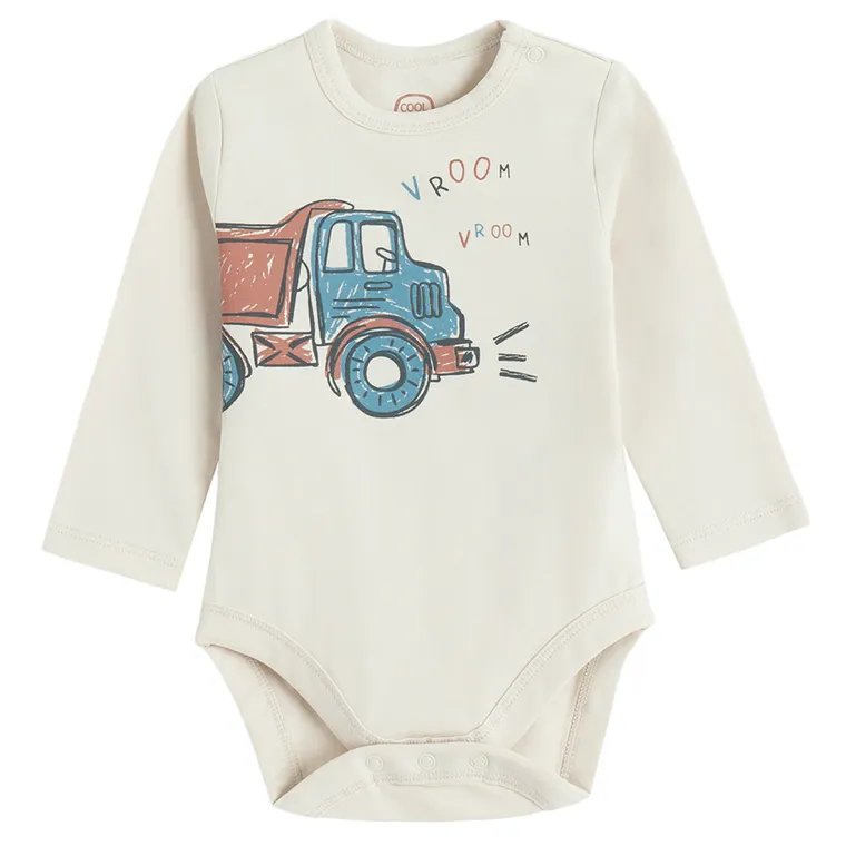Cool Club, Body chłopięce z długim rękawem, beżowe