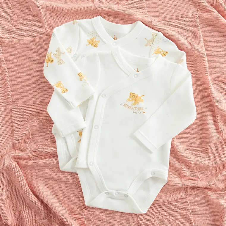 Cool Club, Body chłopięce z długim rękawem, białe, Król Lew, zestaw, 2 szt.