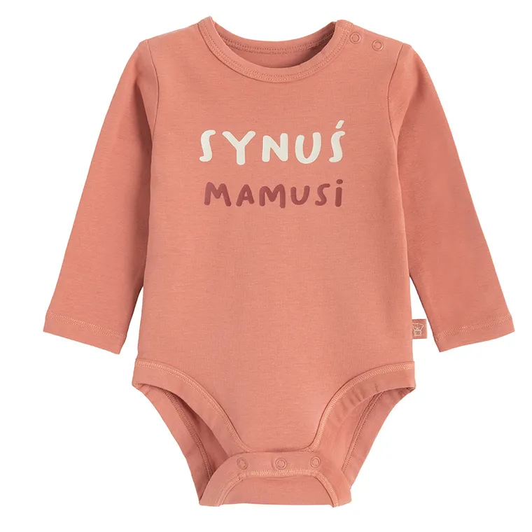 Cool Club, Body chłopięce z długim rękawem, brązowe