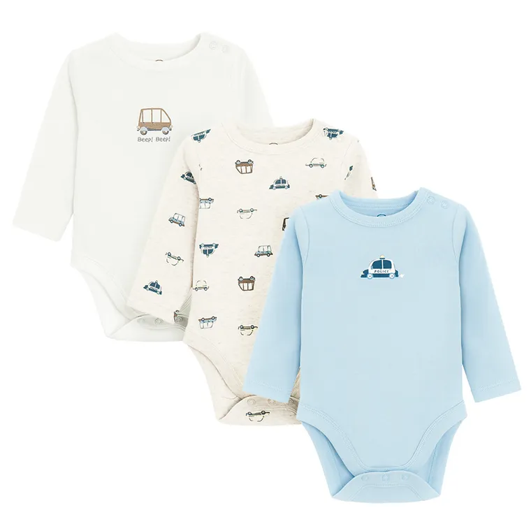 Cool Club, Body chłopięce z długim rękawem, mix, zestaw, 3 szt.