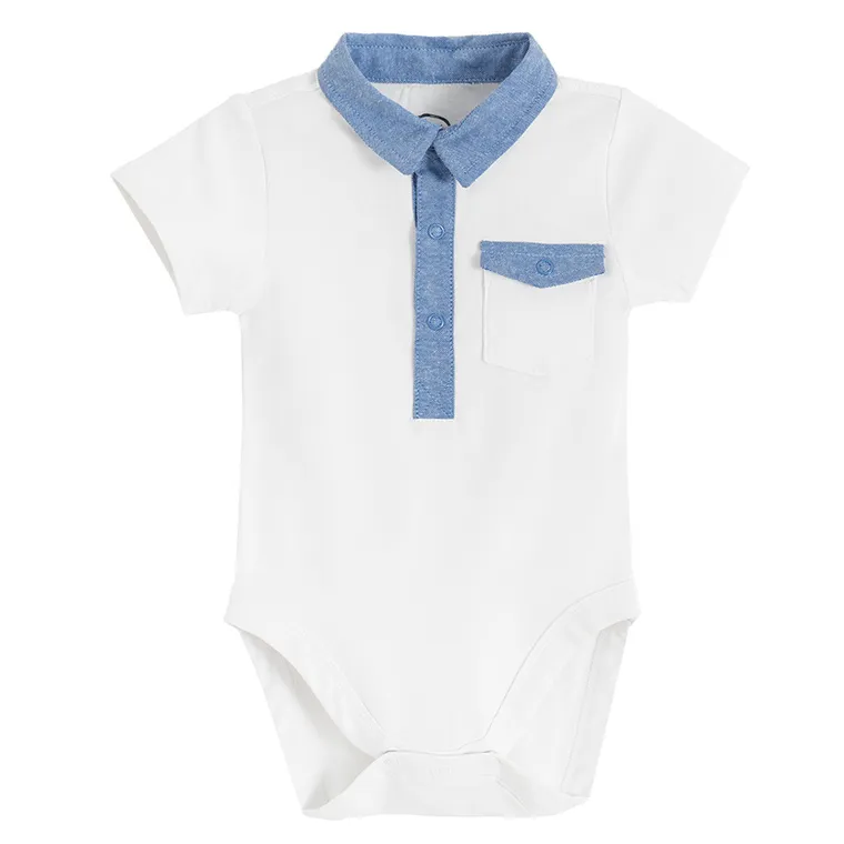 Cool Club, Body chłopięce z krótkim rękawem, białe