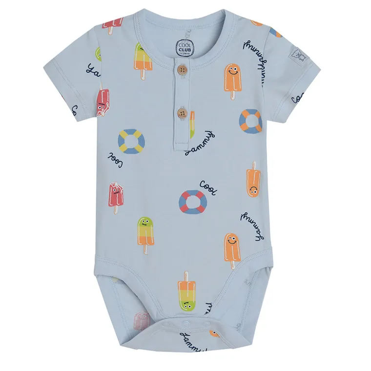Cool Club, Body chłopięce z krótkim rękawem, jasnoniebieskie