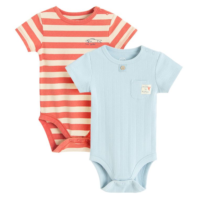 Cool Club, Body chłopięce z krótkim rękawem, mix, zestaw, 2 szt.