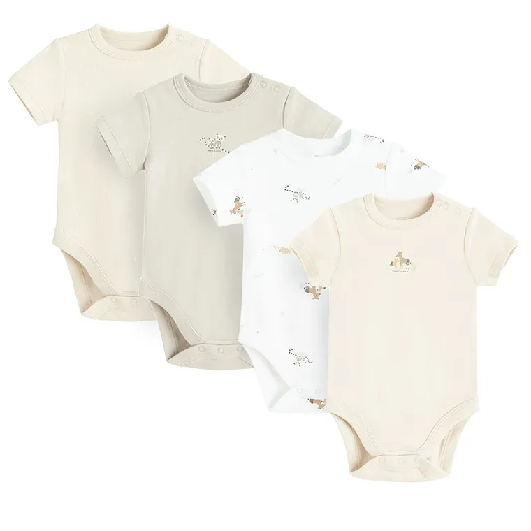 Cool Club, Body chłopięce z krótkim rękawem, mix, zestaw, 4 szt.