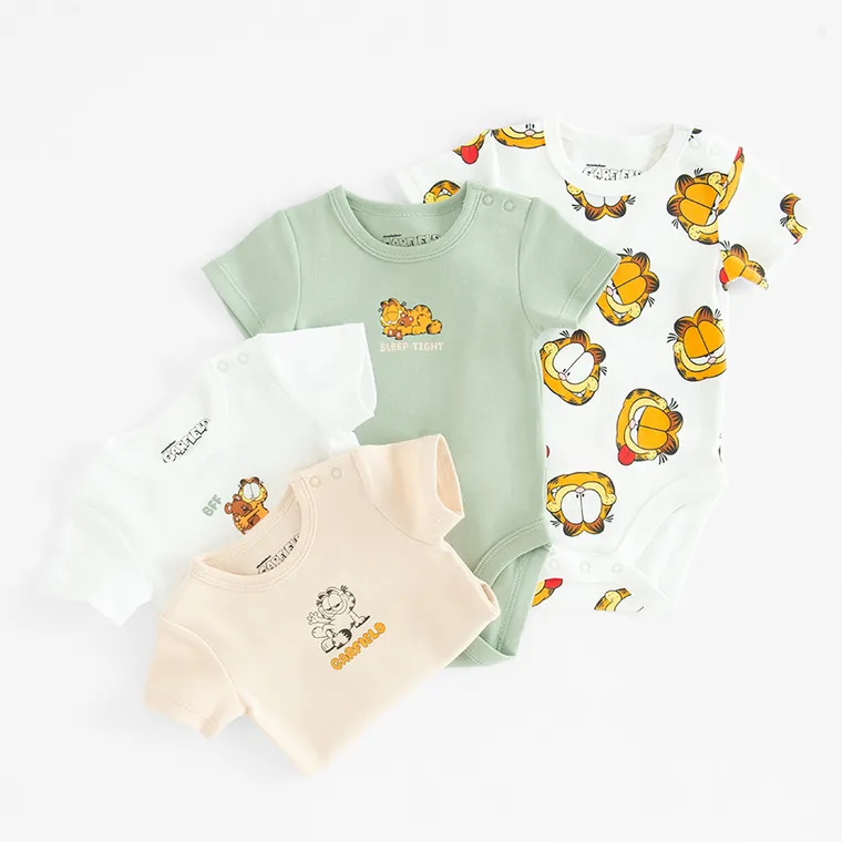 Cool Club, Body chłopięce z krótkim rękawem, mix, zestaw, 4 szt., Garfield