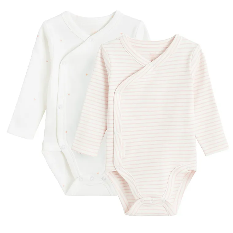 Cool Club, Body dziewczęce z długim rękawem, białe, zestaw, 2 szt.
