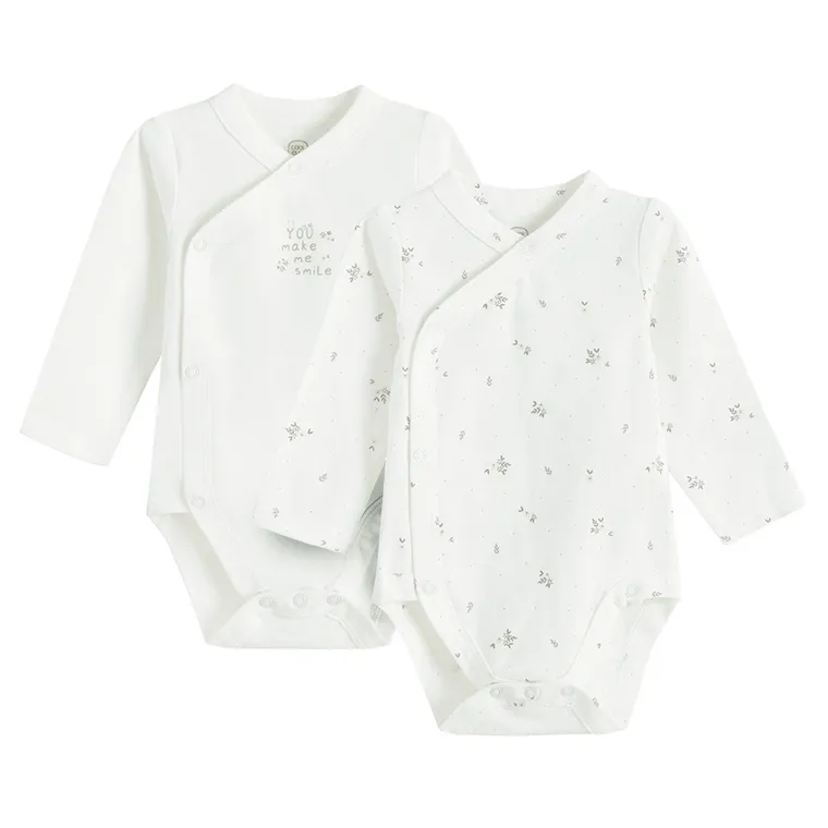 Cool Club, Body dziewczęce z długim rękawem, białe, zestaw, 2 szt.