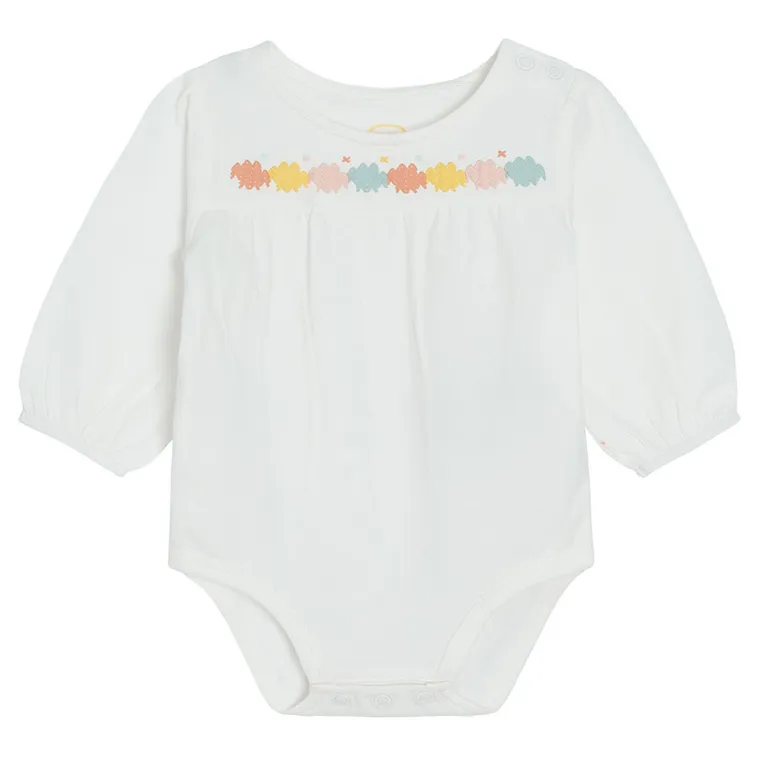 Cool Club, Body dziewczęce z długim rękawem, ecru