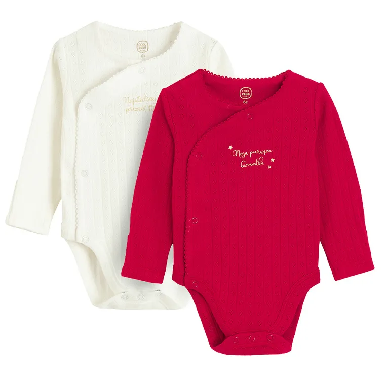 Cool Club, Body dziewczęce z długim rękawem, mix, zestaw, 2 szt.