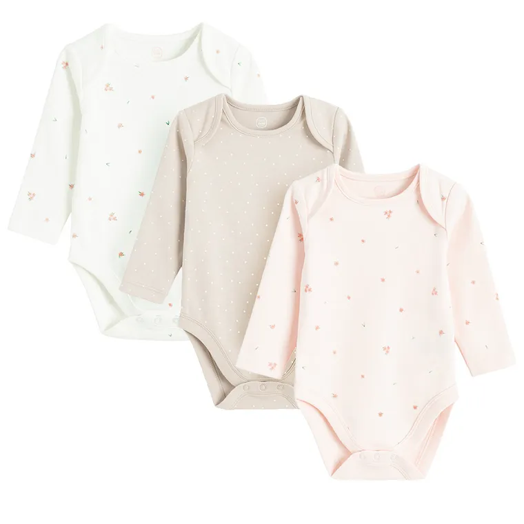 Cool Club, Body dziewczęce z długim rękawem, mix, zestaw, 3 szt.