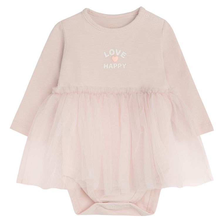 Cool Club, Body dziewczęce z długim rękawem, różowe
