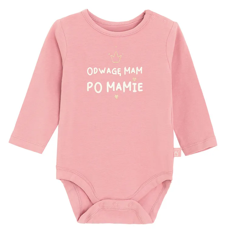 Cool Club, Body dziewczęce z długim rękawem, różowe