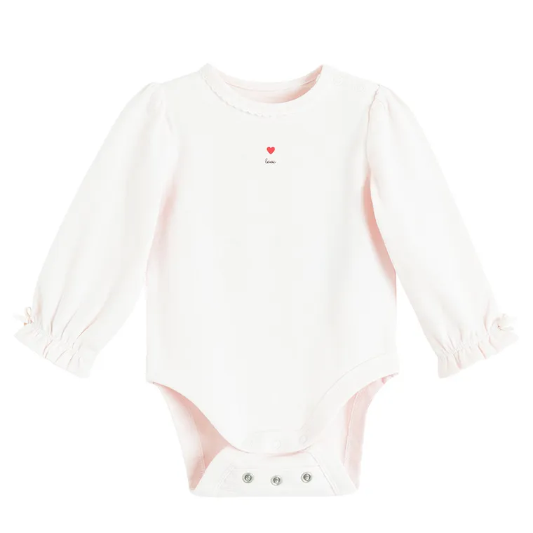 Cool Club, Body dziewczęce z długim rękawem, różowe