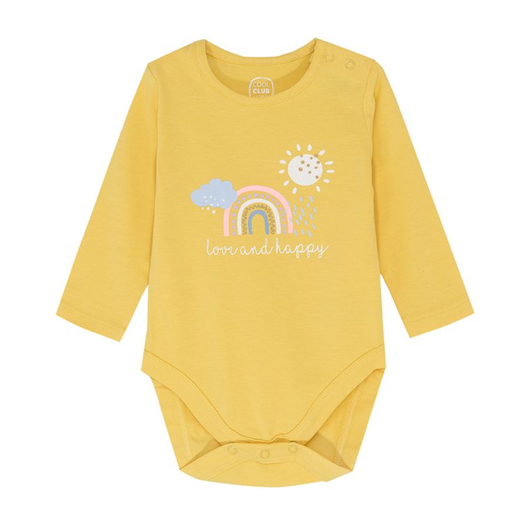 Cool Club, Body dziewczęce z długim rękawem, żółte