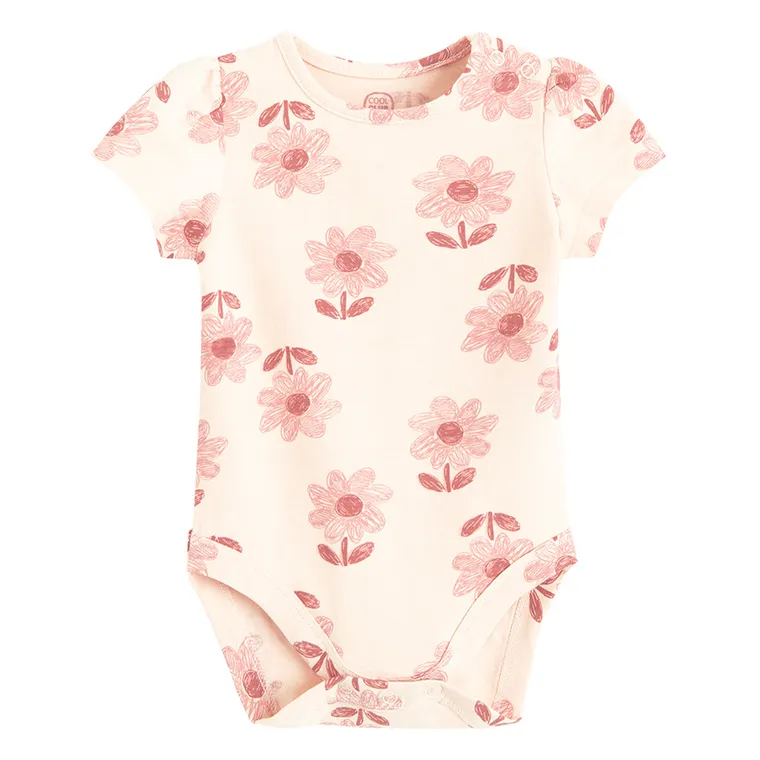 Cool Club, Body dziewczęce z krótkim rękawem, beżowe