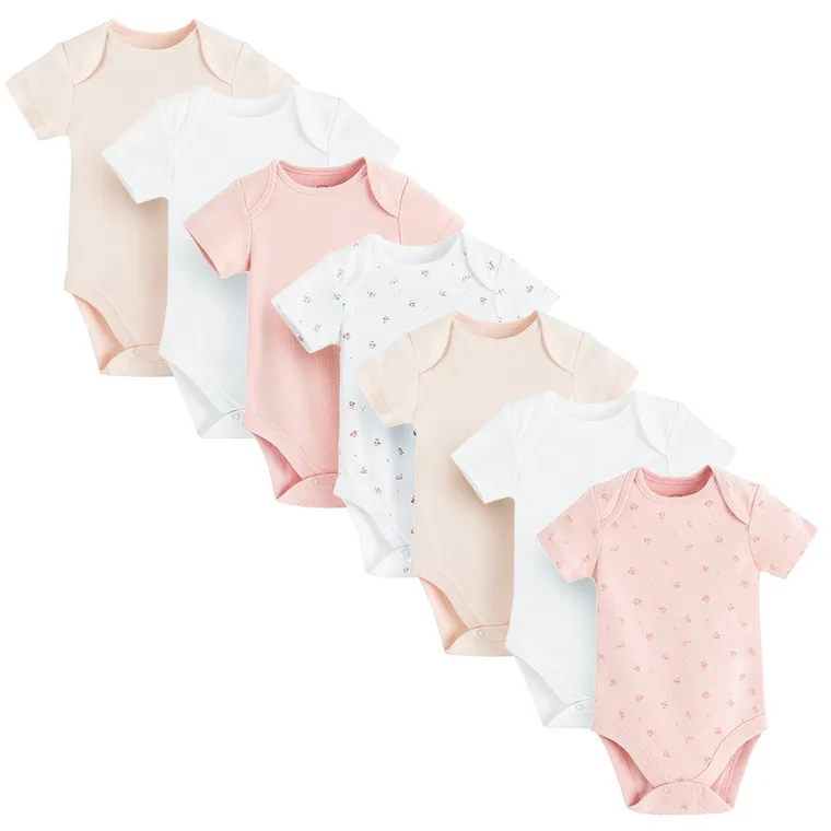 Cool Club, Body dziewczęce z krótkim rękawem, mix, zestaw, 7 szt.