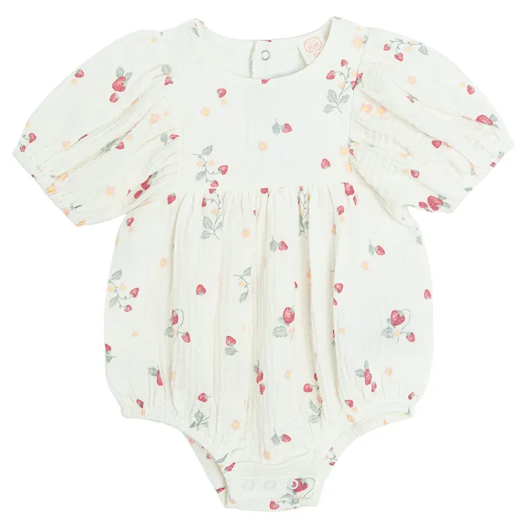 Cool Club, Body dziewczęce z krótkim rękawem, muślinowe, białe